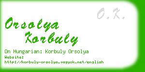 orsolya korbuly business card